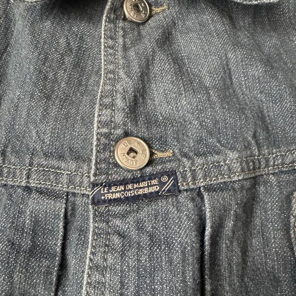 Marithe Francois Girbaud Mens 4XL Denim Trucker Jacket Blue Grey Jean Jacket - Picture 12 of 14